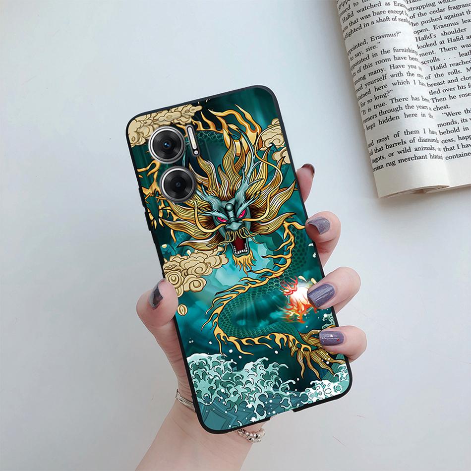 Case For Xiaomi Redmi Note 11e 2022 Cover Cool Men Black Dragon Soft Silicon TPU Phone Covers for Redmi Note 11E 5G Cases Fundas