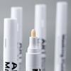 White Fluid Pen 3.0mm Broad Tip 0.7mm Fine Tip White Paint Pen for Watercolor Painting Artwork Highlighting