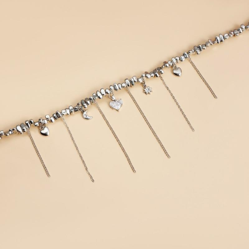 Elegante Herzquasten Anhänger Halskette mit funkelndem Zirkonia und allergiefreier Legierung für Modebegeisterte