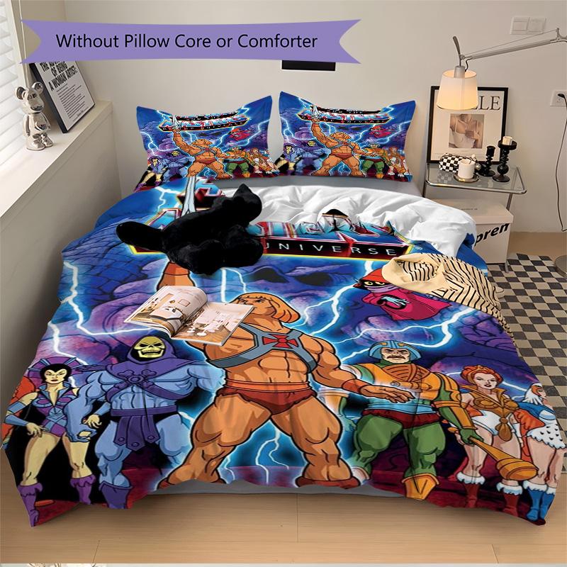 Masters Universe Adventure Print 3Pcs Bedding Setduvet Cover With 2 Bedropillowcase Home Birthday Gift