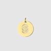 CARLIDANA Classique Minimaliste Alphabet 26 Breloques Lettres en Cristal Collier Pendentif Rond Lettre Acier Inoxydable Collier DIY