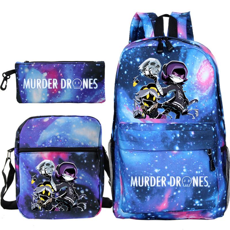 Neuer Murder Peripherie-Trend Schulterrucksack-Set Lässige Stiftetasche Grund- und Sekundarschultasche