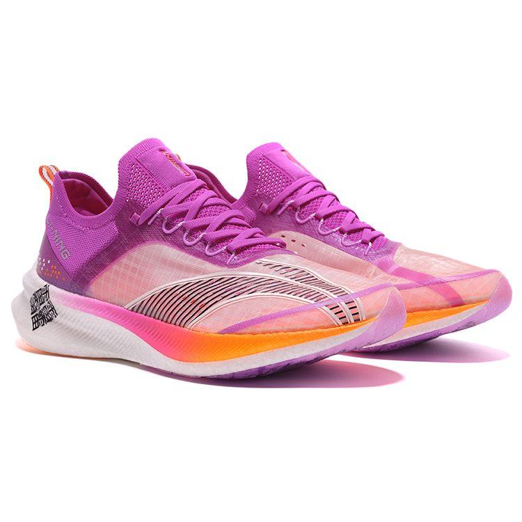 Li Ning Feidian Challenger Low Top Running Shoes Men's Purple White ARMQ015-1