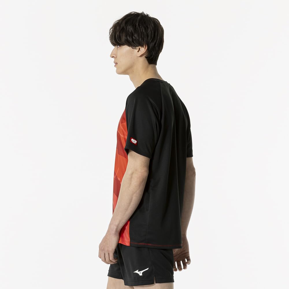 Mizuno Table Tennis All Japan Design Game Short Red Wear, Shirt, Sleeve, Unisex, 82JAB501,