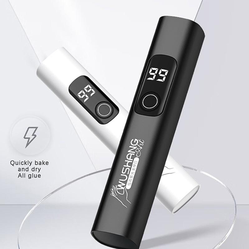 Mini  And Portable Salon Quick Dry Usb Rechargeable Digital Display Screenled Nail Lamp