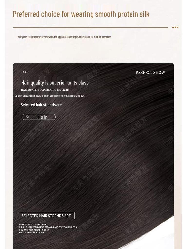 Women's Natural Long Full Cap Wig with Realistic Large Waves and Seamless Middle Part Bangs