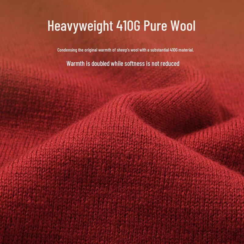 Men's 100% Merino Wool Half-High Collar Sweater