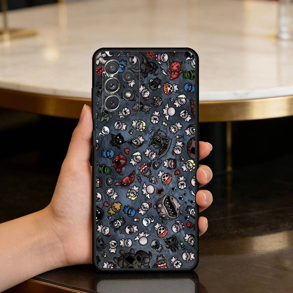 The B-Binding Of I-Isaac-AC Soft Silicone Black Cover Phone Case For Samsung Galaxy A73,A72,A71,A70,A53,A52,A51