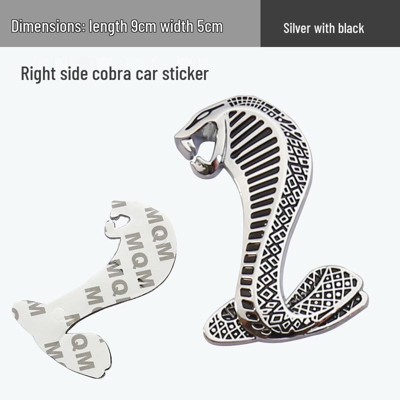Cobra Snake Metal Grille Emblem for Ford Mustang