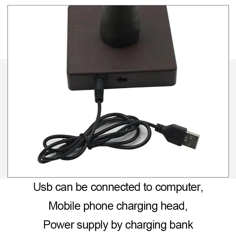 55CM Creative LED Table Lamp Palm Tree USB Artificial Plant Decor Desk Lights Home Bedroom Bedsides Night Lamp Decoration Lamp