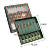 4Pcs Christmas Tableware with Gift Box Creative Stainless Steel Spoons Forks for Dinner
