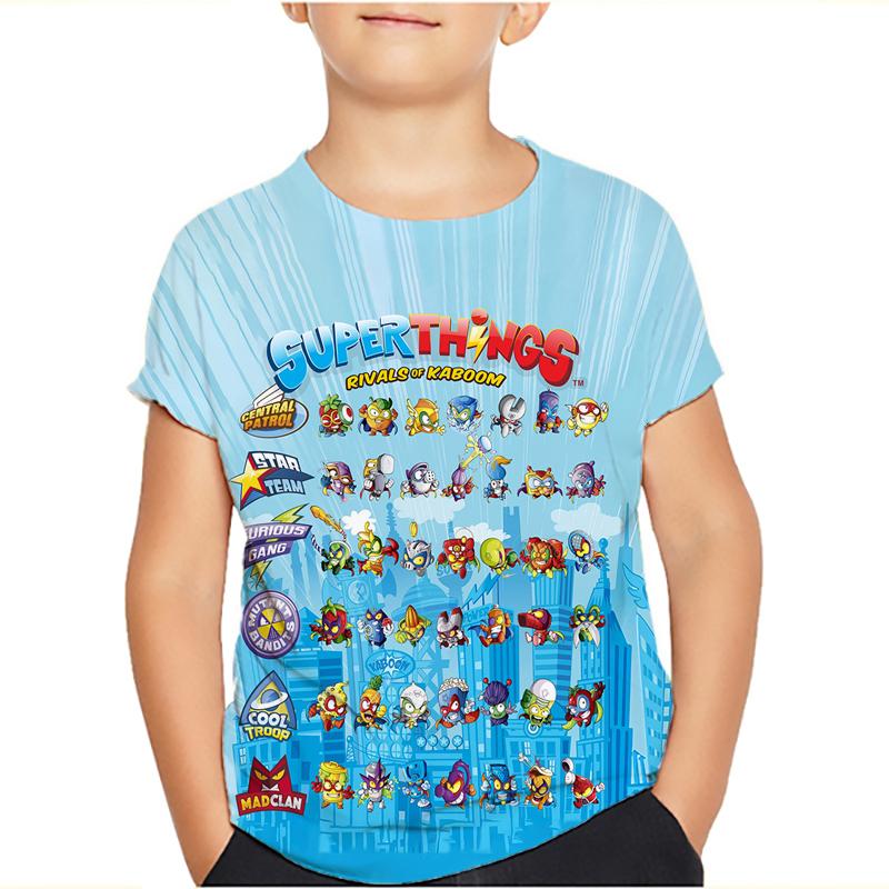 Superzings 7 Boys Clothes T-shirt New Summer Clothing Children's Wear Tops Short Sleeve Tees Kids Cartoon Tshirts