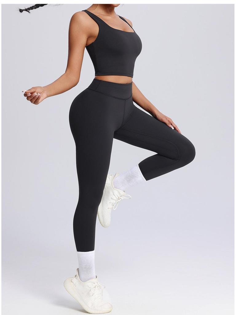 Lulu Lycra Sports Underwear Women's Shockproof Butter-Feel Yoga Bra with Chest Pad