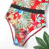 New Ladies One-piece Bikini Personality Printed Ruffle Bikini Swimsuit
