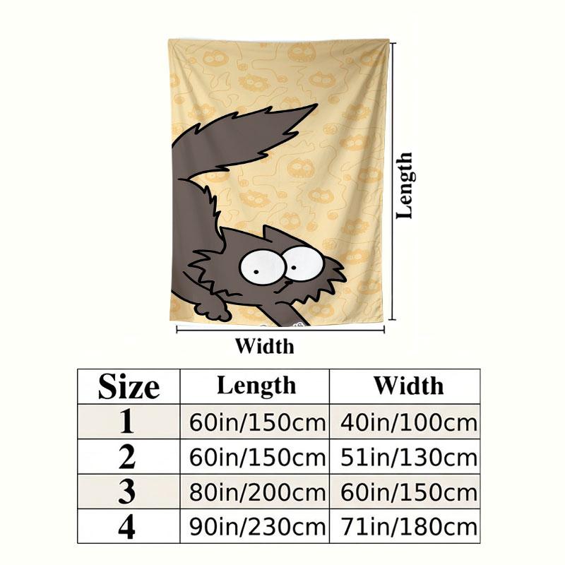 Simon'S Katze Wandteppich Ästhetisches Wandbehang Gedruckter Stoffdecke Dekorative Wandteppiche Für Schlafzimmer Wohnzimmer Heimdekoration