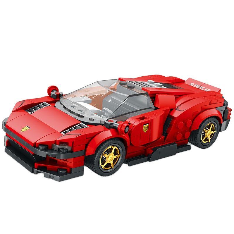 Non-Toxic Super Sport Car Building Blocks City Speed Vehicle Car Model Desktop Ornaments Diy Assembly Brick Toys Holiday Gift For Children