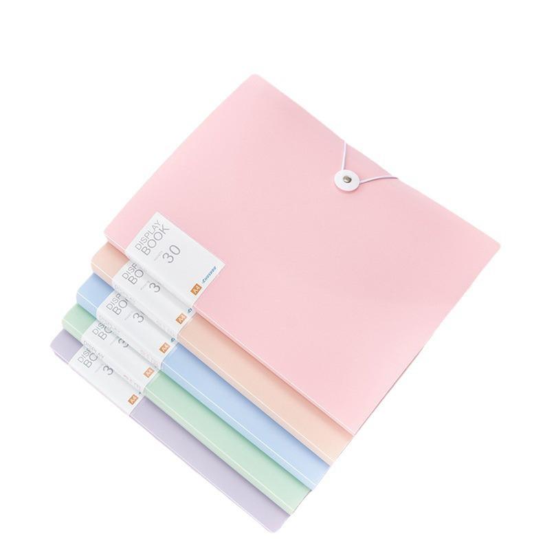 A4 Large Capacity Student Test Paper Folder with Transparent Inserts