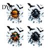 Self Adhesive Scary Wall Murals Halloween Sticker, Realistic Pumpkin/Zombie/Werewolf/Clown Print, Waterproof PVC Self-Adhesive Decals, Bat Pattern