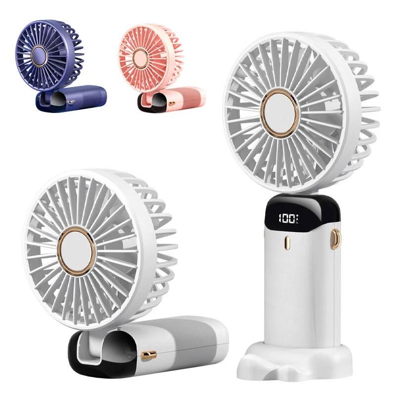 Mini Hand-held Fan Portable Folding Desk Fan Cooler Cooling USB Rechargeable Fan