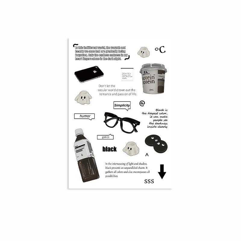 8 Cartoon Hand Account Weekend Convenience Store Stickers Waterproof Diary Hand Account Stickers Gu Card Stickers DIY Decoration Stickers
