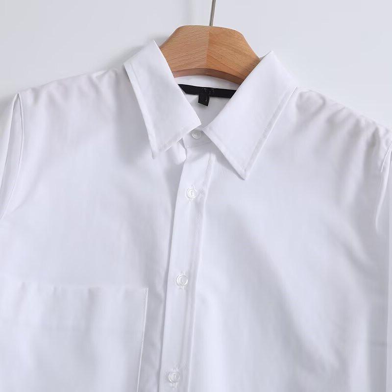 Spring/Summer Women's Casual Versatile Long Sleeve Turn-Down Collar Shirt