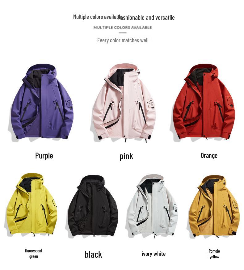Spring/Autumn Outdoor Windbreaker: Men's & Women's Windproof Waterproof Jacket for Mountaineering