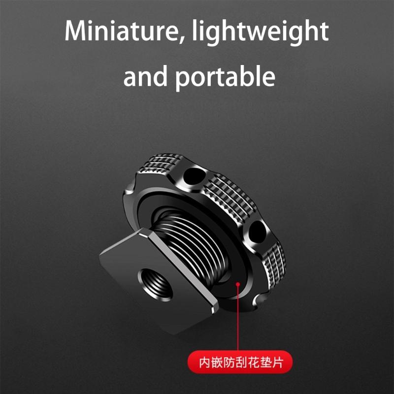 Universal Camera Hot Shoe Adapter With 3/8" 1/4" Threaded Mount For Studio Tripods Smartphone Rigs Stabilizers