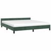 VidaXL Bed Frames with Headboard Slat Base Upholstered Bed Slat Frame Double Bed Adult Bedroom Furniture Green 347588