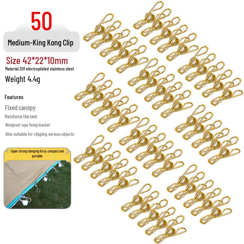 Multi-Use Tent & Awning Windproof Clips for String Lights & Camping Securement