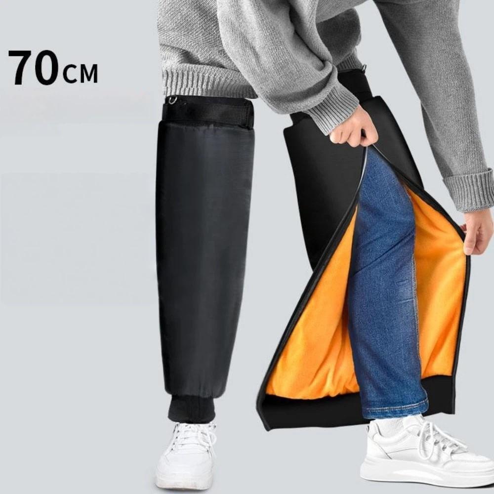 

Cotton Velvet Winter Extended Motorcycle Knee Pads Thicken Windproof Leg Cover Unisex чёрный