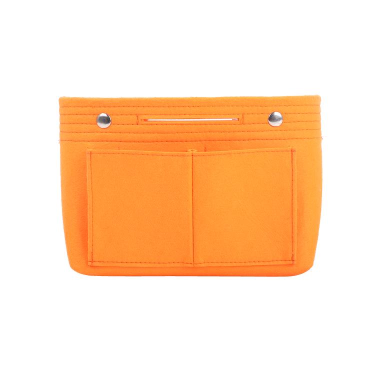 Large Capacity Felt Makeup Bag: Multifunctional Women's Travel Organizer with Snap Closure
