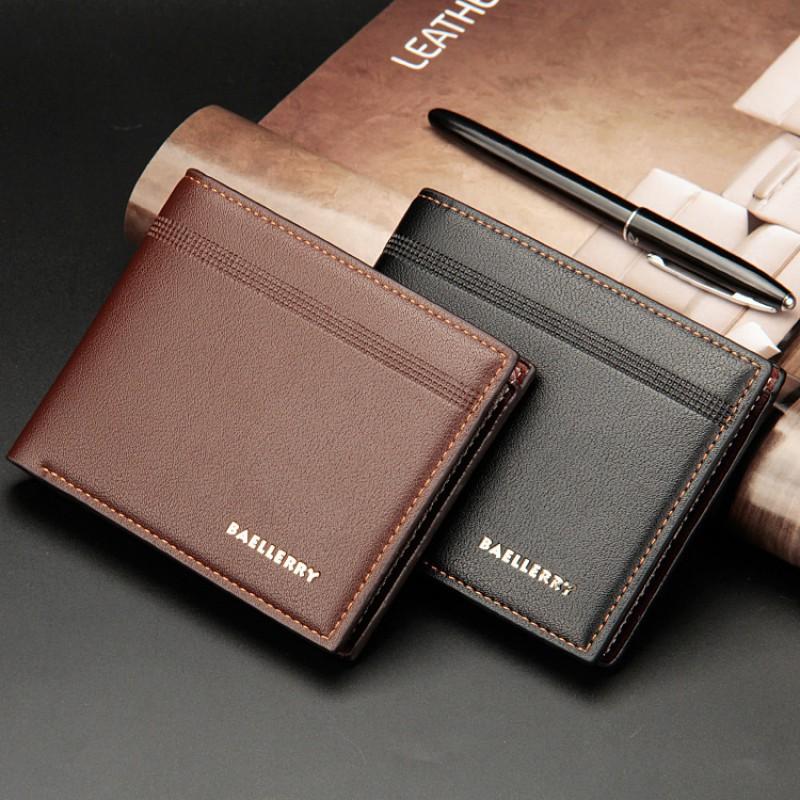 Wallet Men's European American Business Youth Short Anti Demagnetization Multi Slot Thin
