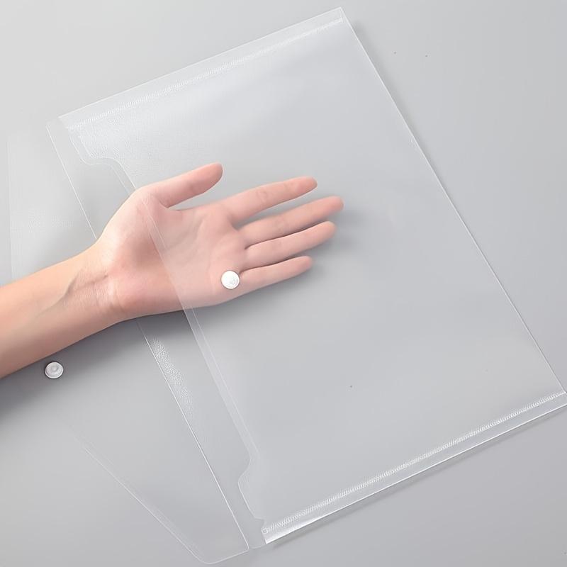 20pcs Transparent Documents Organize Storage Bag A4 Folders Clear Folders Student File Folders Office School Stationery Supplies