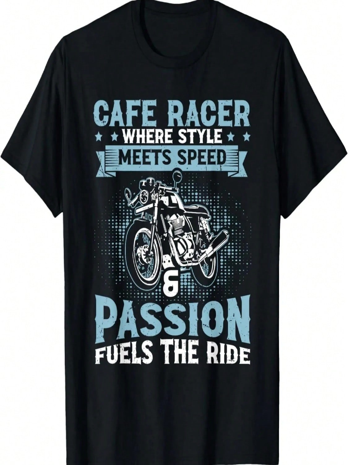 Стиль Встречает Скорость, а Страсть Заправляет Поездку - Футболка Cafe Racer S разноцветный