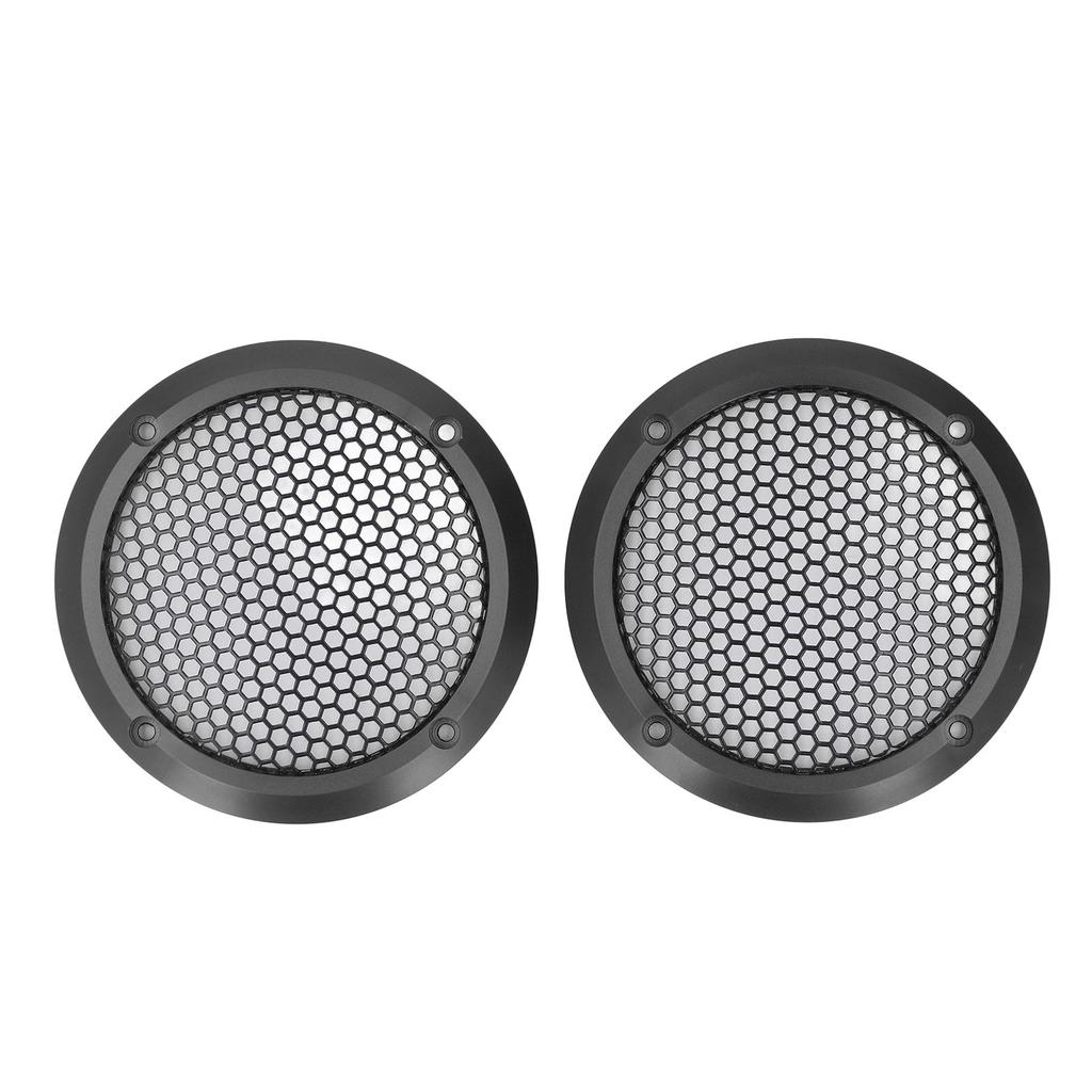 2pcs Speaker Covers Black Round Speaker Grill Mesh Decorative Subwoofer Car Speaker Grill Protector