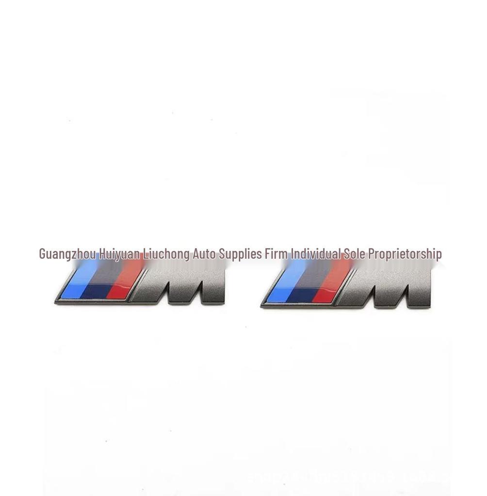 BMW Gray Car Emblem Stickers for M330i, M340i, M550i, M240i, and M530i Tail Modifications