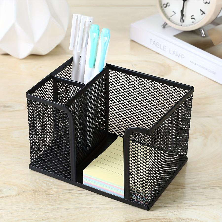 1pc Black Pen Holder Mesh Office Supplies Accessories Desk Organizer Home Office and School Pencil Organizer Makeup Storage Box