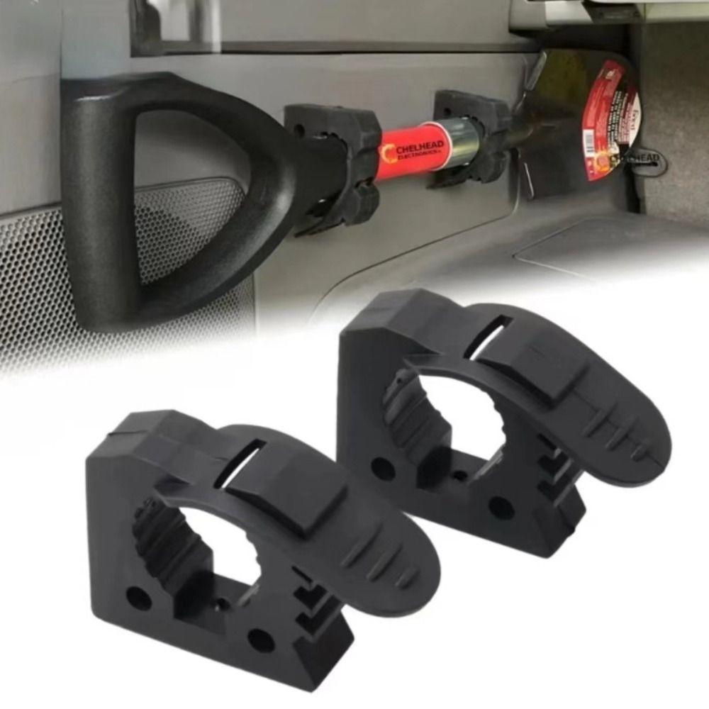 2Pcs Mount Bracket Quick Fist Clamp 1" - 1.5" Diameter Shovel Holder Quick-Release Clamp  Truck