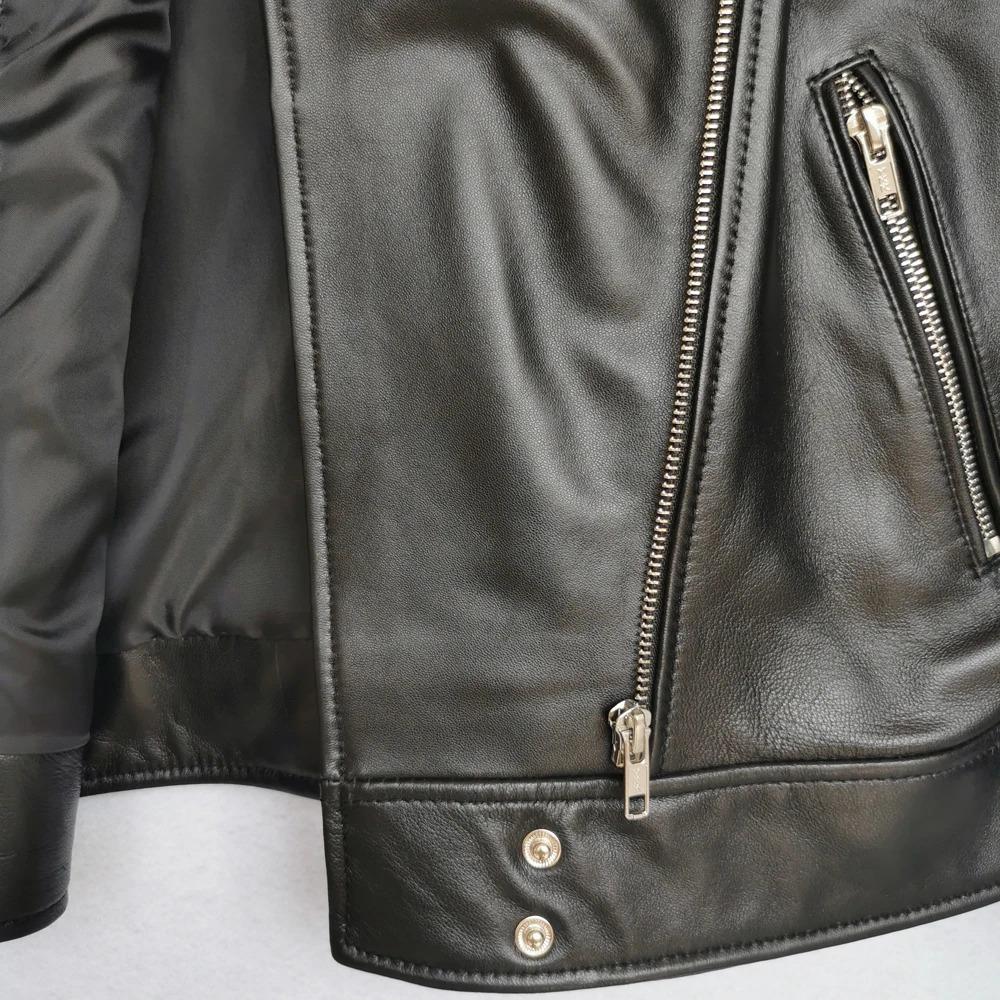 Maplesteed Loose Women Genuine Leather Jacket OVERSIZE Soft 100% Natural Sheepskin Drop-Shoudler Narrow Waist