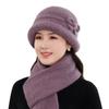 Granny hat in winter the elderly warm rabbit fur hat female winter old lady mother-in-law hat fleece basin hat