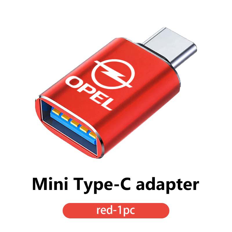 AAAYS1 Car Type-C To USB-A Interface Mini Converter Charging Adapter For Opel Astra G H J K F Corsa D Zafira B Insignia Mokka Regal