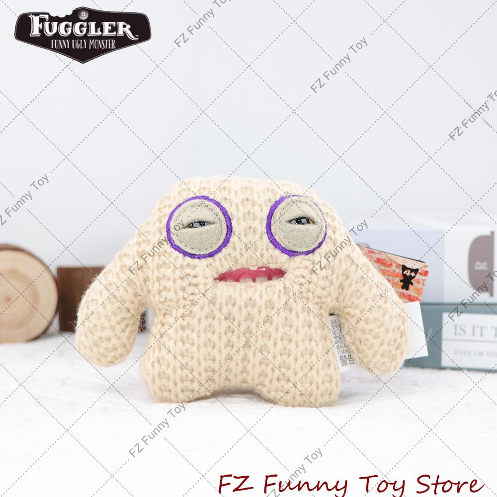 Fuggler Monstre Moche Original Porte-clés Pendentif Poupée Monstre aux Dents Drôles Compte Underoo McGoo Lapin Rose enragé 12-14cm Jouet Cadeau
