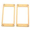 2 Pcs Electric Guitar Pickup Frame Guitar Replacement Metal Humbucker Pickup Mounting Ring for Decoration Gold