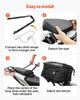 Motorcycle Tail Bag, 22-34 L Expandable Motorcycle Rear Seat Bag with Waterproof Rain Cover, Outdoor Sports Motorbike Luggage Storage Backpack Handbag
