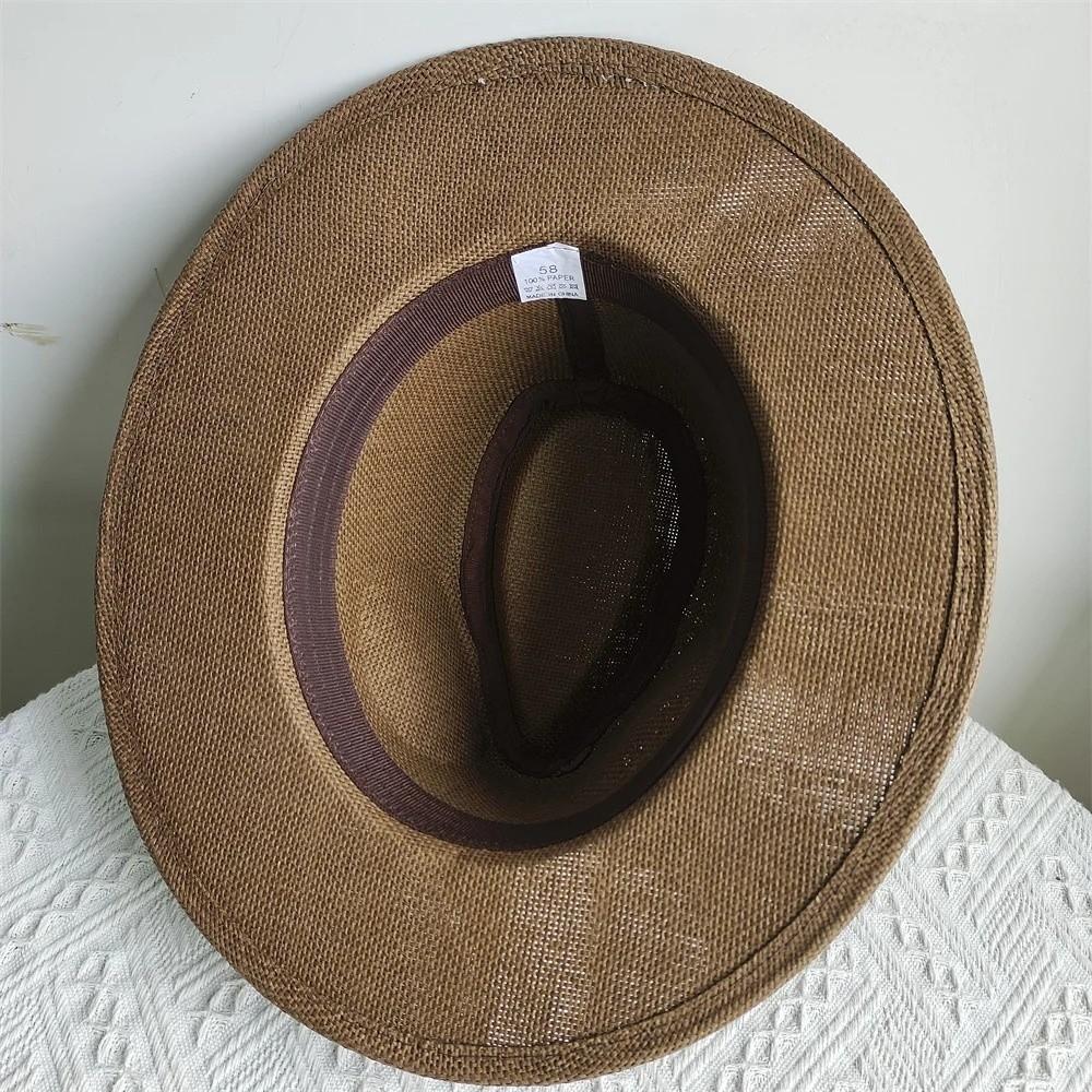 Simple Design Panama Hat Wide Brim Sun Hat Gentleman Wide Brim Hat  Summer Season