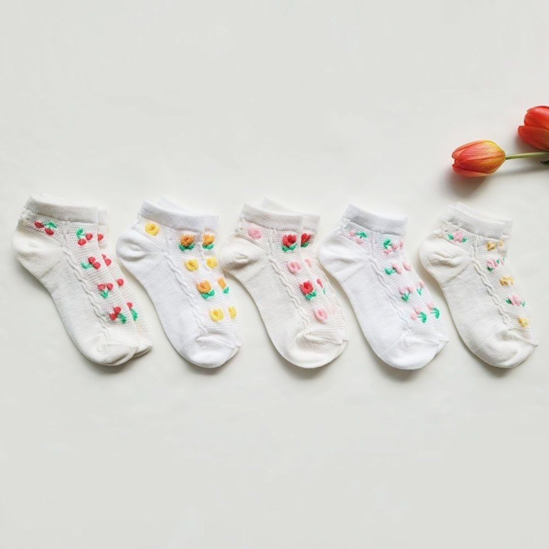 Tulip Mesh Kids Socks 5 Pairs Set 1