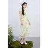 Sancai Plus Size New Chinese Style Tie-Dye Dress