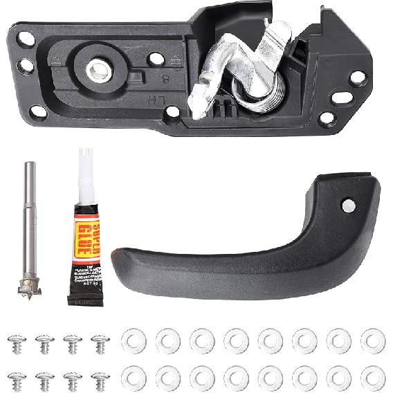 Interior Door Handle Kit Front Left Drivers Side Compatible With 2007-2014 Chevy Silverado Tahoe Avalanche Suburban GMC Sierra Yukon Cadillac