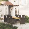 Day and Night - Day and Night 9-piece Garden Dining Set and Black Synthetic Rattan Cushions
