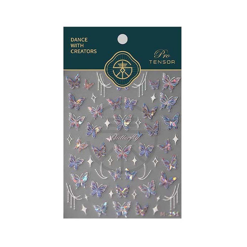 Nail Accessories Bronzing Butterfly Nail Decals White Stars Butterfly Nail Decorations  Nail Salon